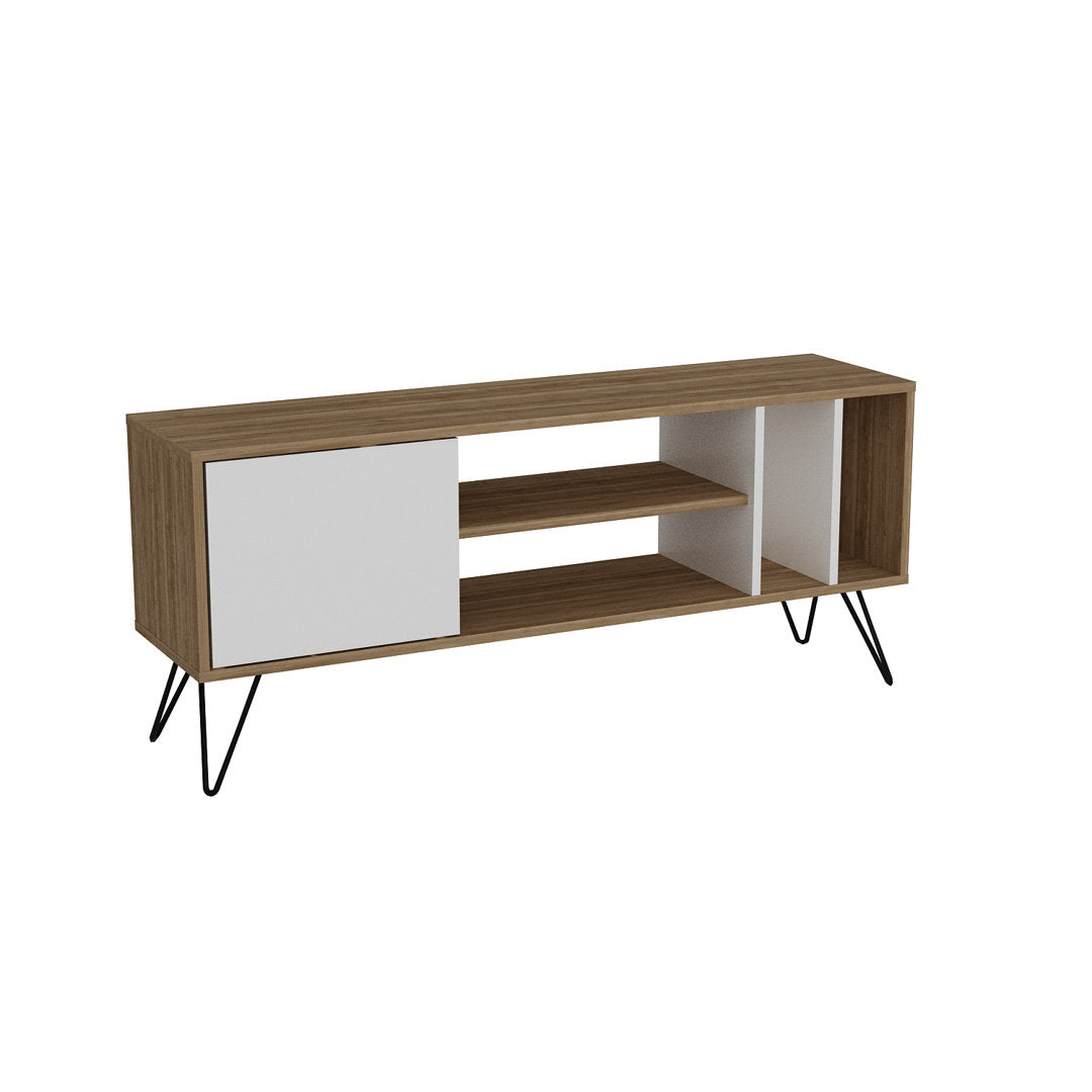 Umaima TV Stand for TVs up to 65" Wrought Studio™ Color: Walnut/White