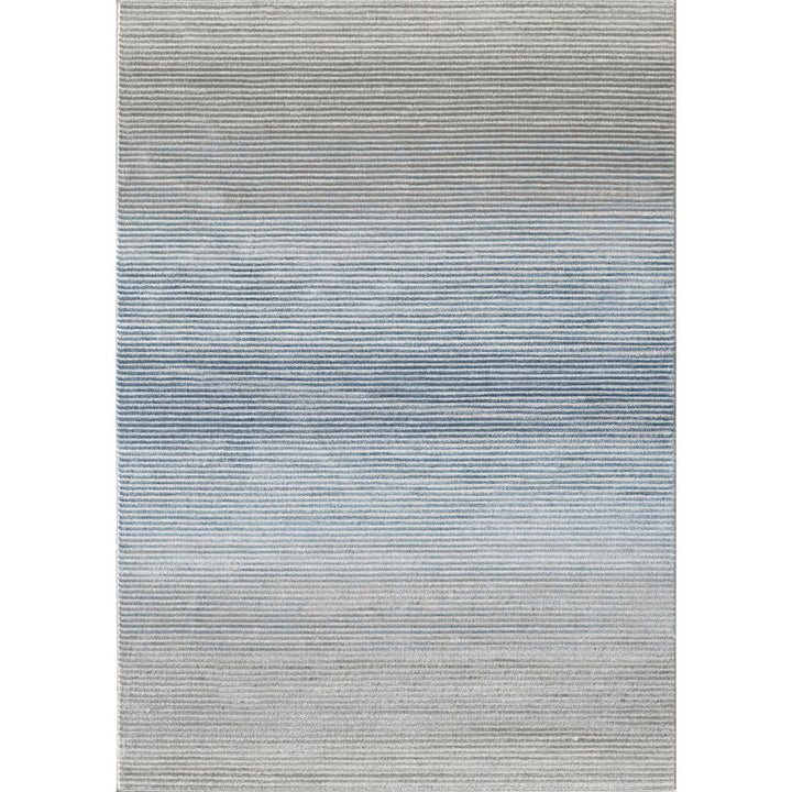 Woodstock Striped Gray/Blue Area Rug Highland Dunes Rug Size: Rectangle 5'3" x 7'6"