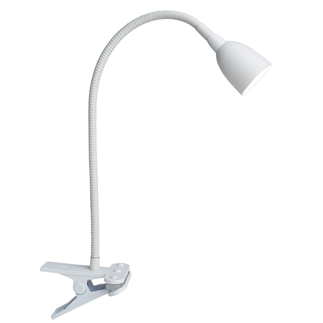 Liberty Hill Flexible Clamp 22" Desk Lamp Ebern Designs Base Color: White