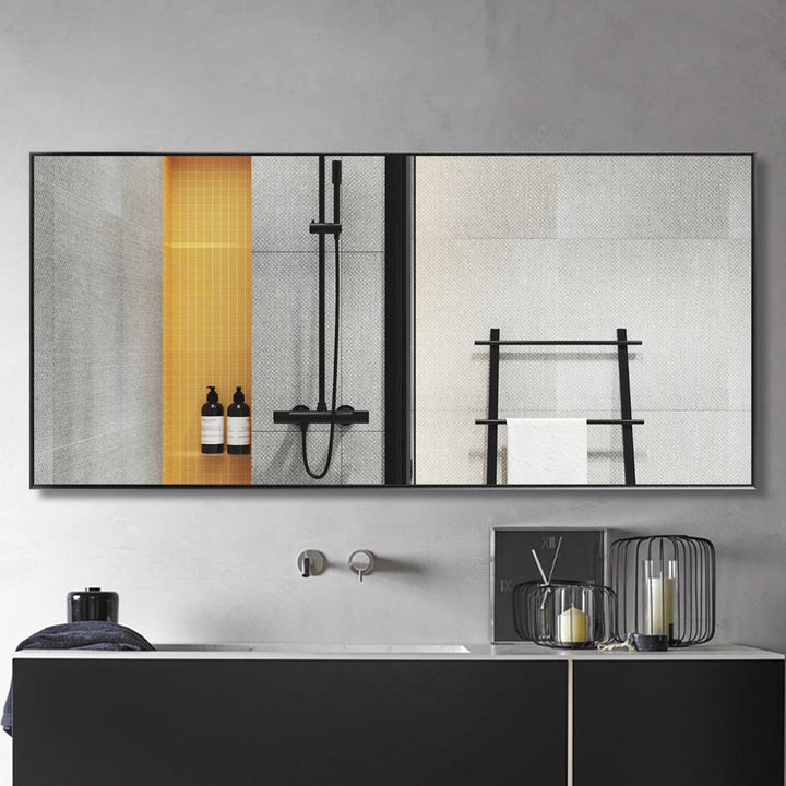 Kinkaid Metal Framed Full Length Hanging Mirror Wrought Studio™ Size: 71" x 34" Finish: Black