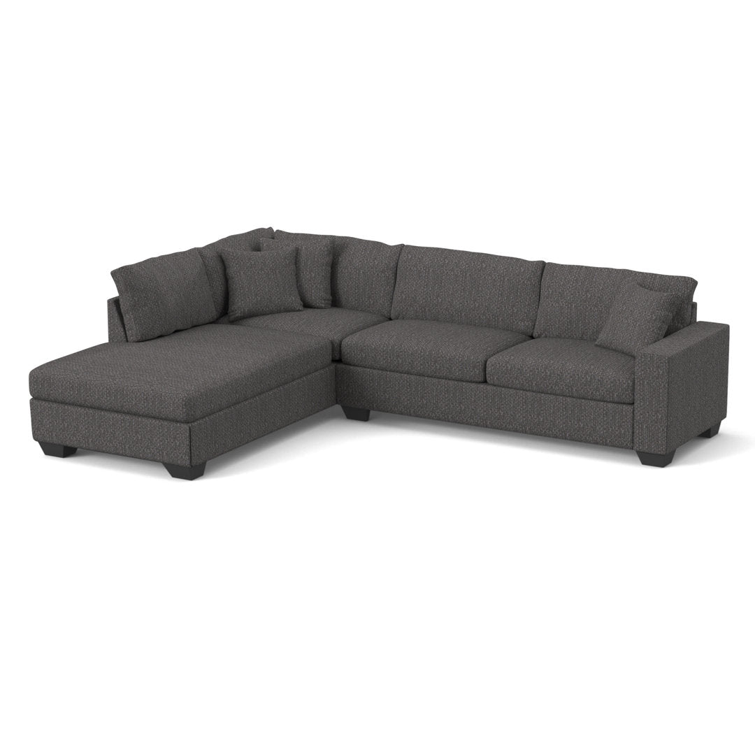 Hannah Sectional Mercury Row® Fabric: Harmony Pewter
