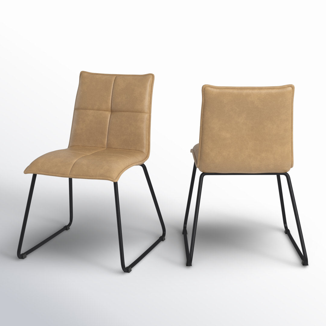 Tarin Faux Leather Upholstered Side Chair (Set of 2) Steelside™ Upholstery Color: Camel