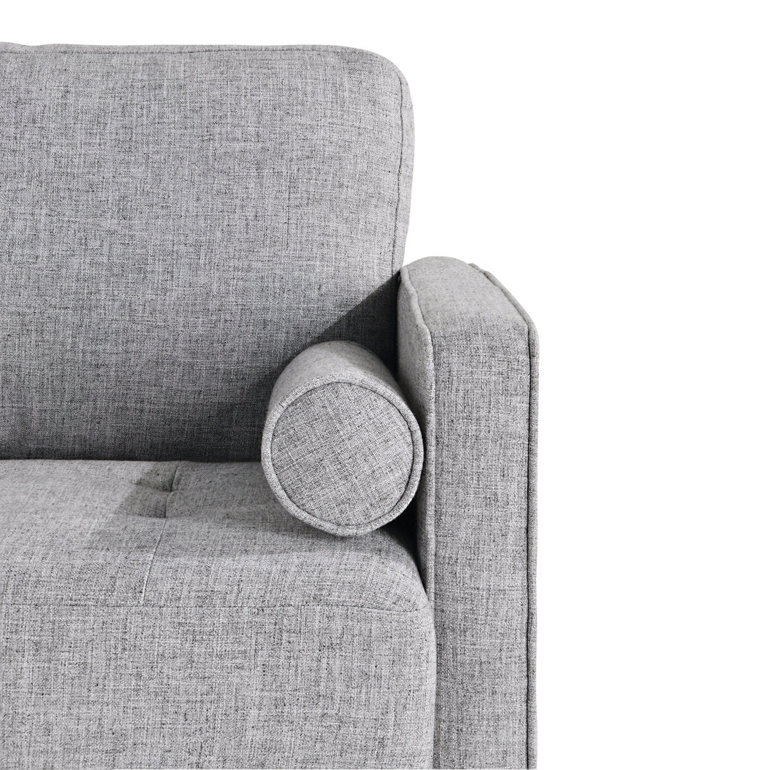 Garren 75.6'' Square Arm Tufted Sofa Mercury Row® Fabric: Gray Polyester