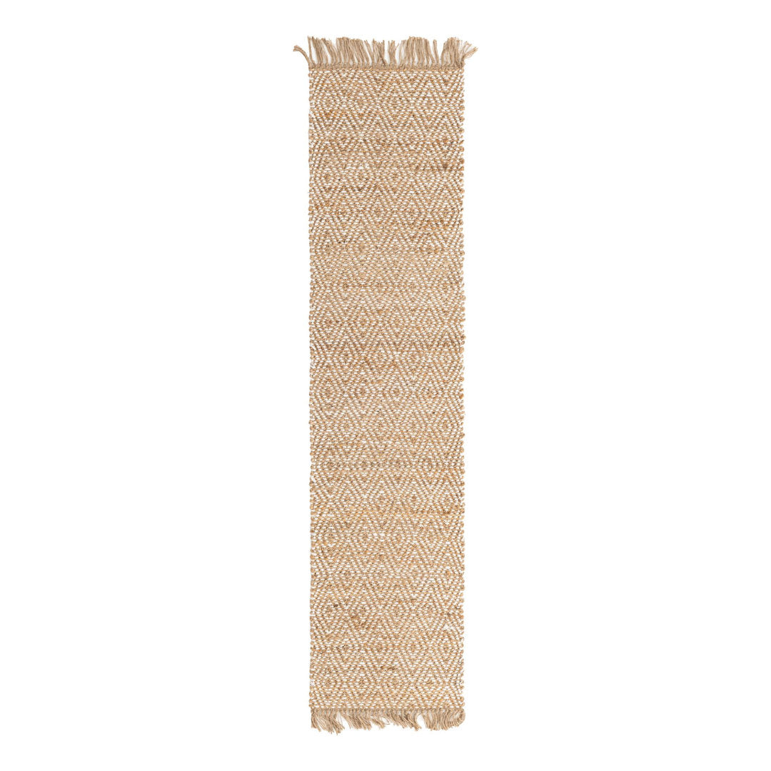 Geometric Handmade Braided Natural Rug Dakota Fields Rug Size: Runner 2'2" x 8'
