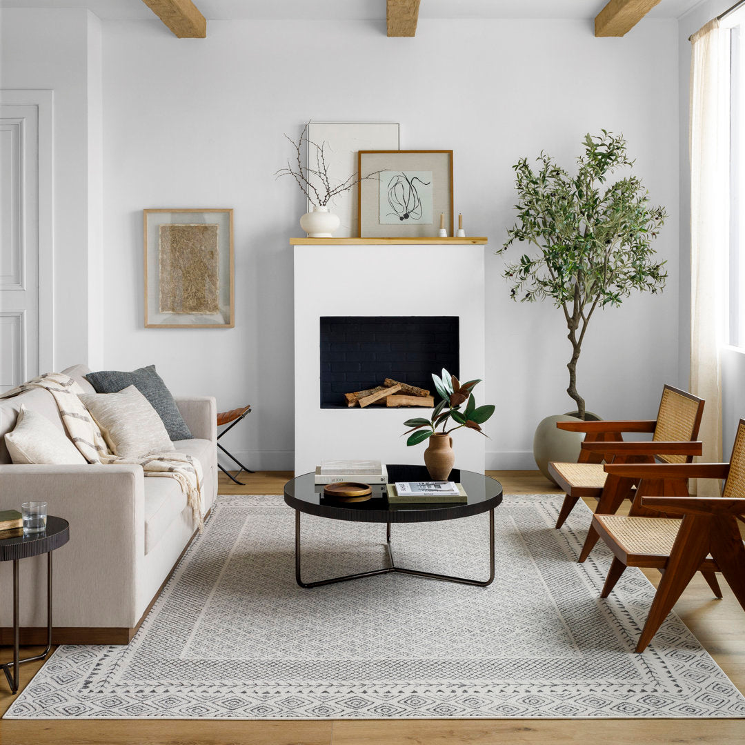 Calvo Light Beige/Charcoal Area Rug Wade Logan® Rug Size: Rectangle 12' x 15'