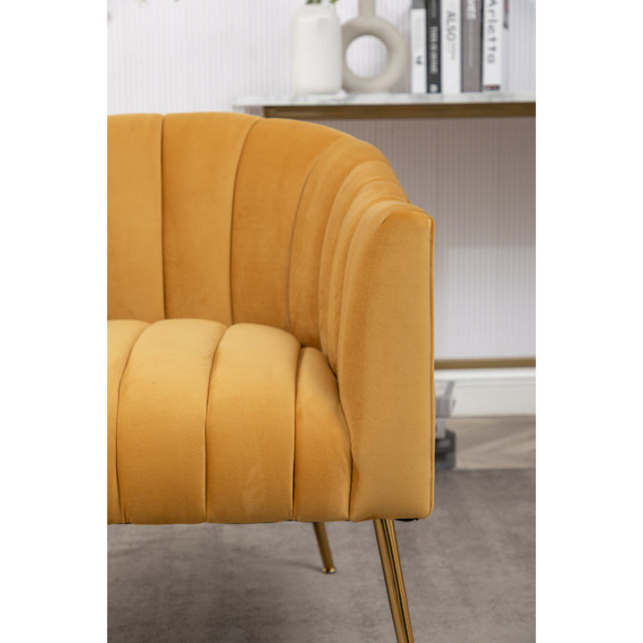 Murrow 28" W Tufted Velvet Armchair Willa Arlo™ Interiors Fabric: Mustard Velvet