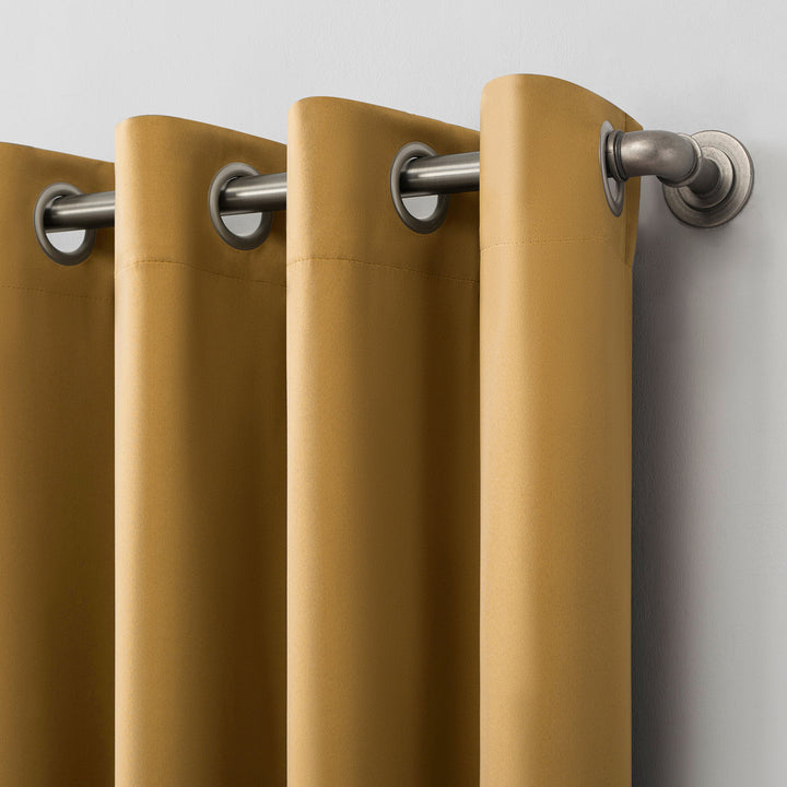 Wayfair Basics Blackout Grommet Curtain Panel Wayfair Basics® Curtain Color: Gold Size per Panel: 40" W x 63" L