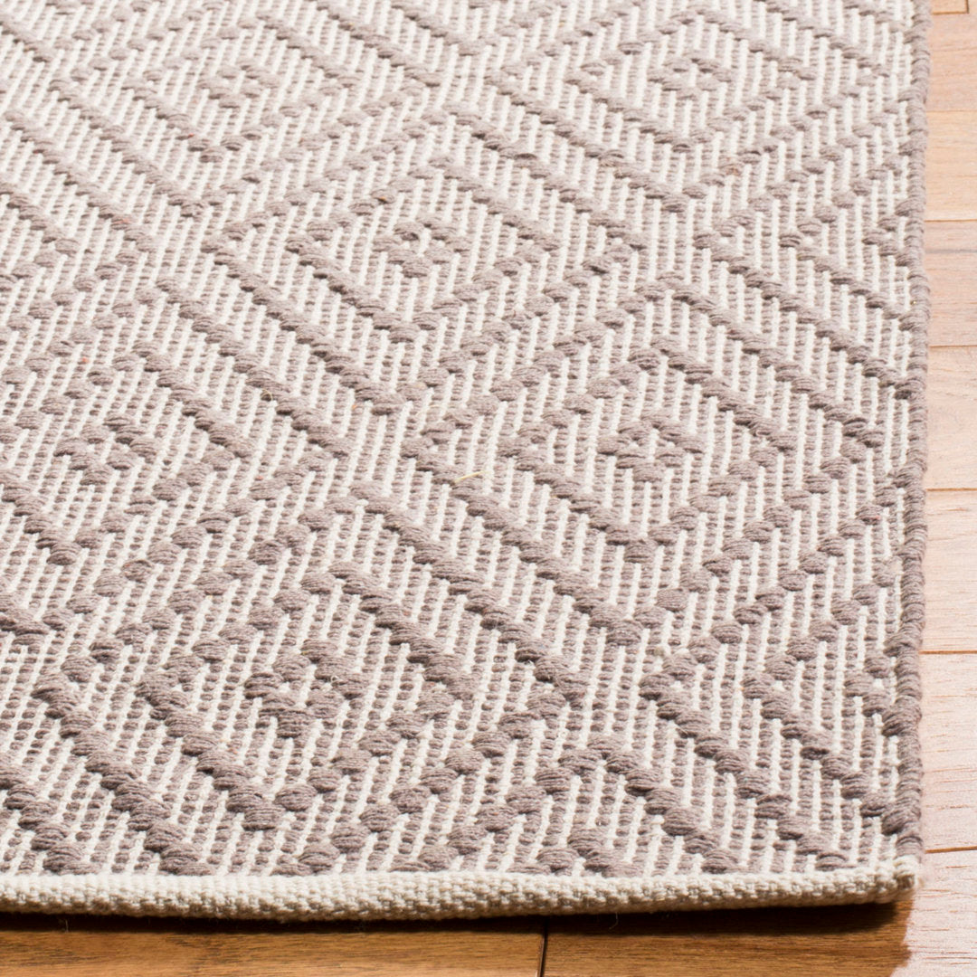 Akihito Hand Woven Cotton Geometric Rug Wrought Studio™ Rug Size: Rectangle 5' x 8'