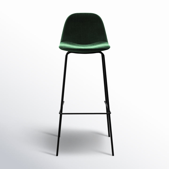 Kody Upholstered Bar & Counter Stool (Set of 2) AllModern Color: Emerald Velvet Seat Height: Bar Stool (30.5" Seat Height)