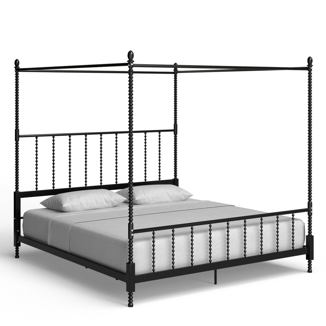 Frankie Low Profile Canopy Bed Kelly Clarkson Home Color: Black Size: King