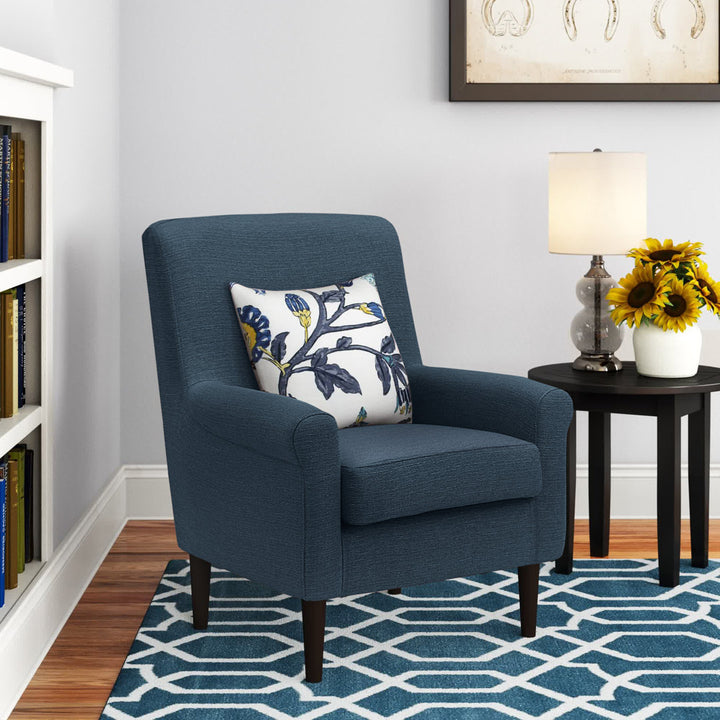 Ronald 28" Wide Armchair Andover Mills™ Leg Color: Black Fabric OR Leather Type: Klein Midnight Basketweave