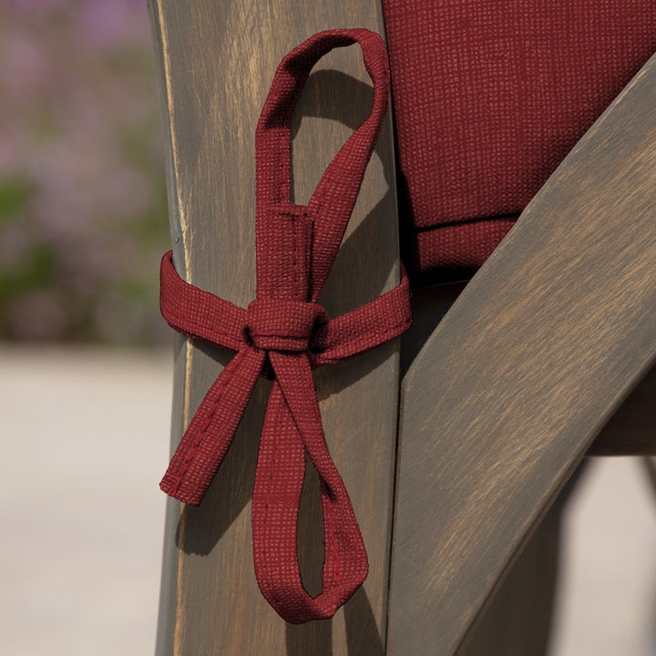 Outdoor Seat Cushion ARDEN Cushion Color: Ruby Cushion Size: 4" H x 19" W x 19" D