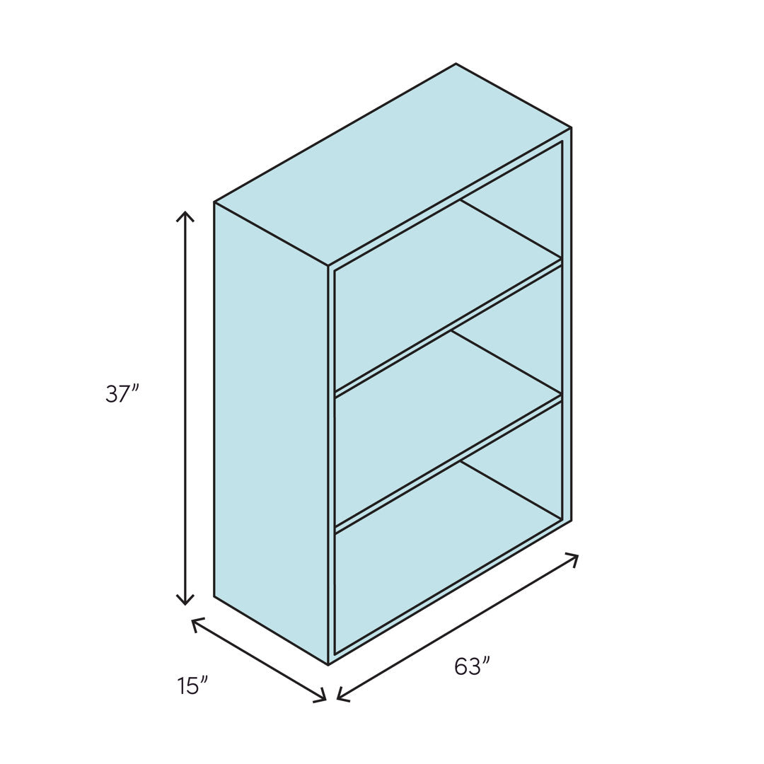 Raelin Geometric Bookcase Foundry Select