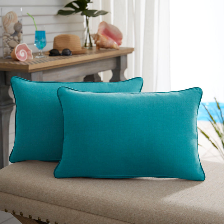 Boylston Outdoor Rectangular Pillow Cover & Insert (Set of 2) Birch Lane™ Color: Aqua