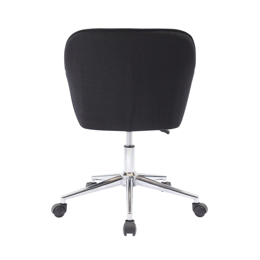 Alcaraz Fabric Office Chair with Chrome Base Mack & Milo™ Upholstery Color: Black