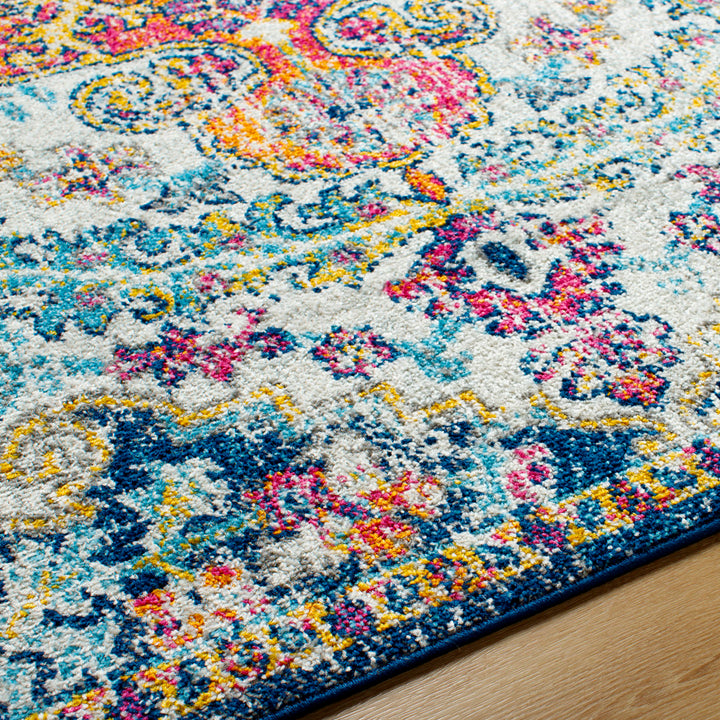 Hillsby Oriental Blue/Orange Area Rug Mistana™ Rug Size: Oval 5' x 8'