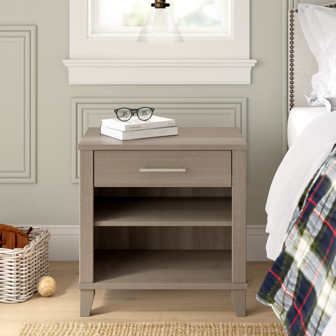 Laia 1 - Drawer Nightstand in Ash Gray Union Rustic Color: Ash Gray