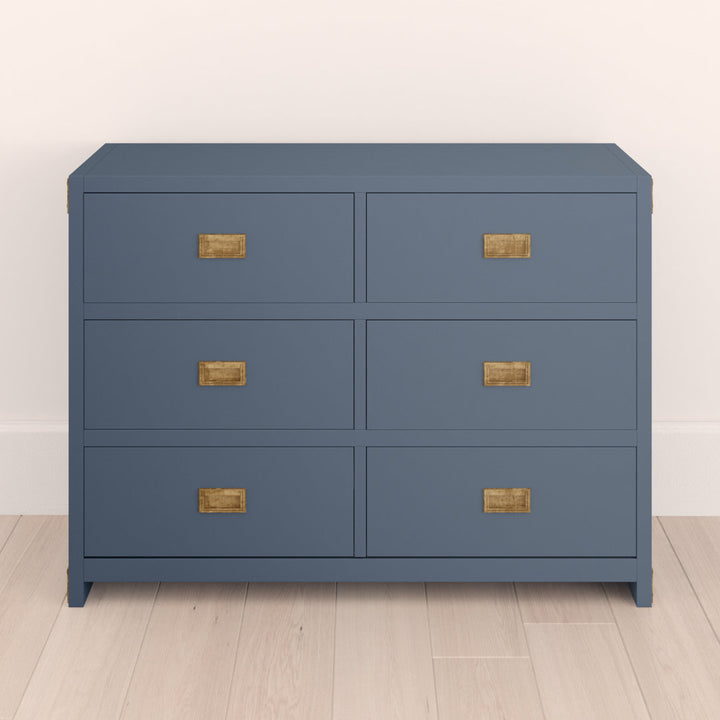 Hubble 6 Drawer Double Dresser Viv + Rae™ Color: Graphite Blue