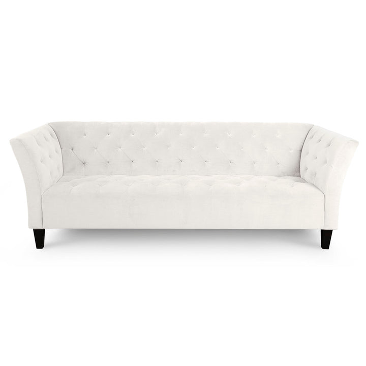 Carruth 91" Flared Arm Sofa Mercer41 Body Fabric: Bella White Performance Velvet