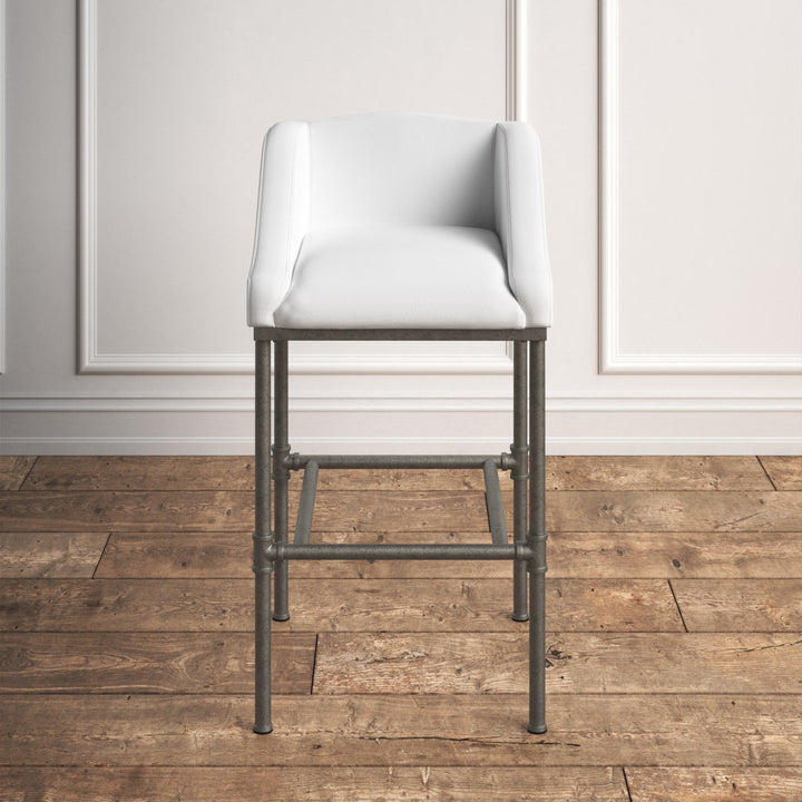 Halltown Metal Counter or Bar Height Stool Ophelia & Co. Seat Color: White Seat Height: Bar Stool (30" Seat Height)