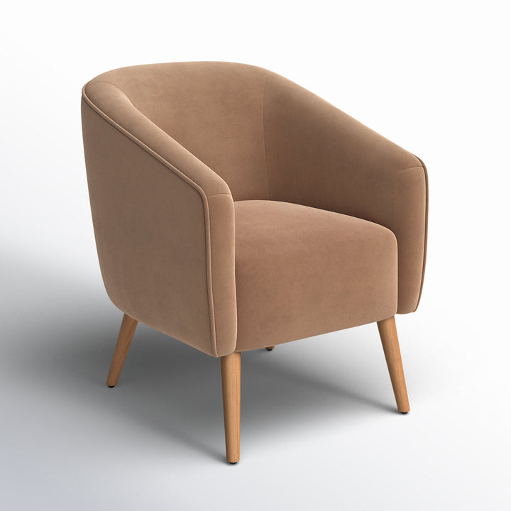 Marzi Barrel Chair Joss & Main Fabric: Brown Velvet