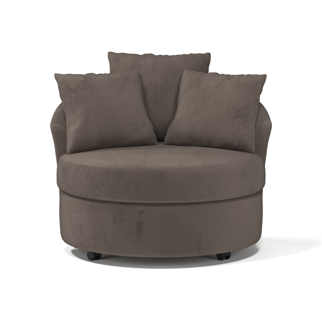 Alsup Barrel Chair Andover Mills™ Fabric: Bulldozer Pewter