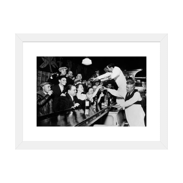 End of the Prohibition Party - Photograph Print East Urban Home Size: 16" H x 24" W x 1" D Format: White Framed Paper