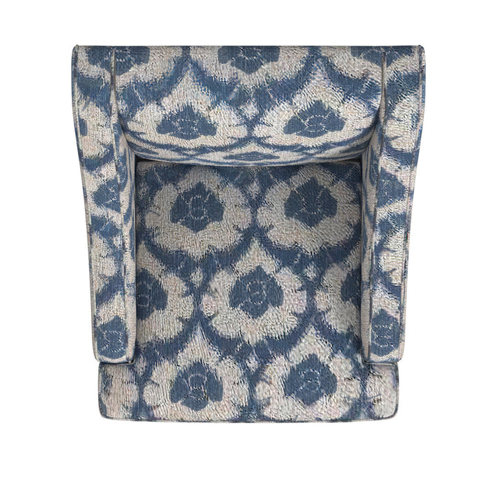 Adona Accent Chair Mistana™ Fabric: Blue Ikat Print 100% Polyester