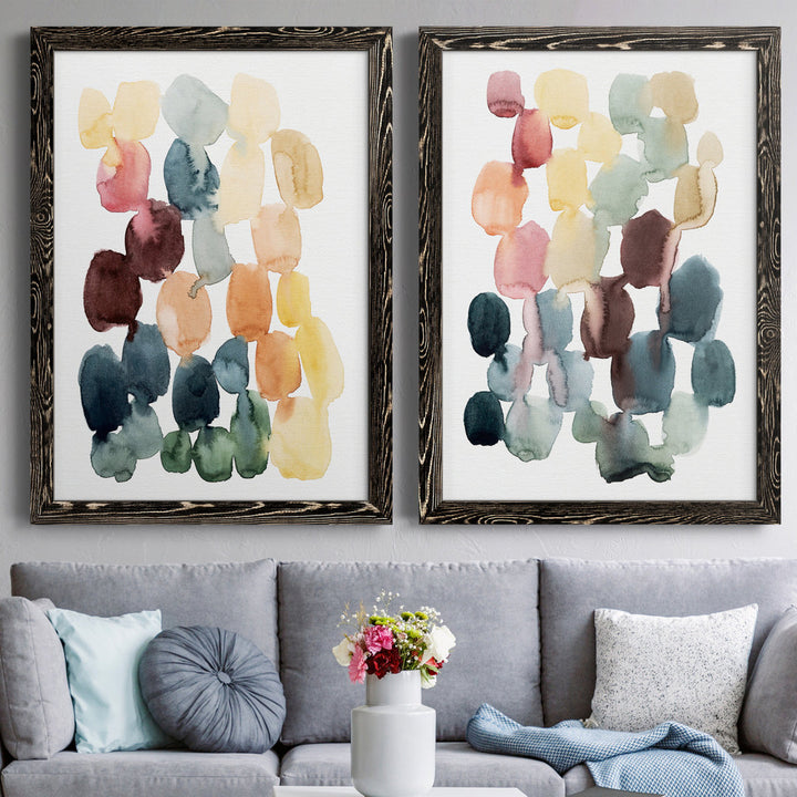 Desert Stones I - 2 Piece Picture Frame Painting Set on Canvas Wade Logan® Size: 43.5" H x 31.5" W x 1" D" Format: Black Framed Canvas