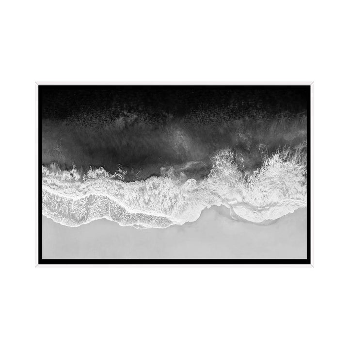 Waves in Black, Gray and White by Maggie Olsen Mercury Row® Size: 32" H x 48" W x 1.5" D Format: White Framed