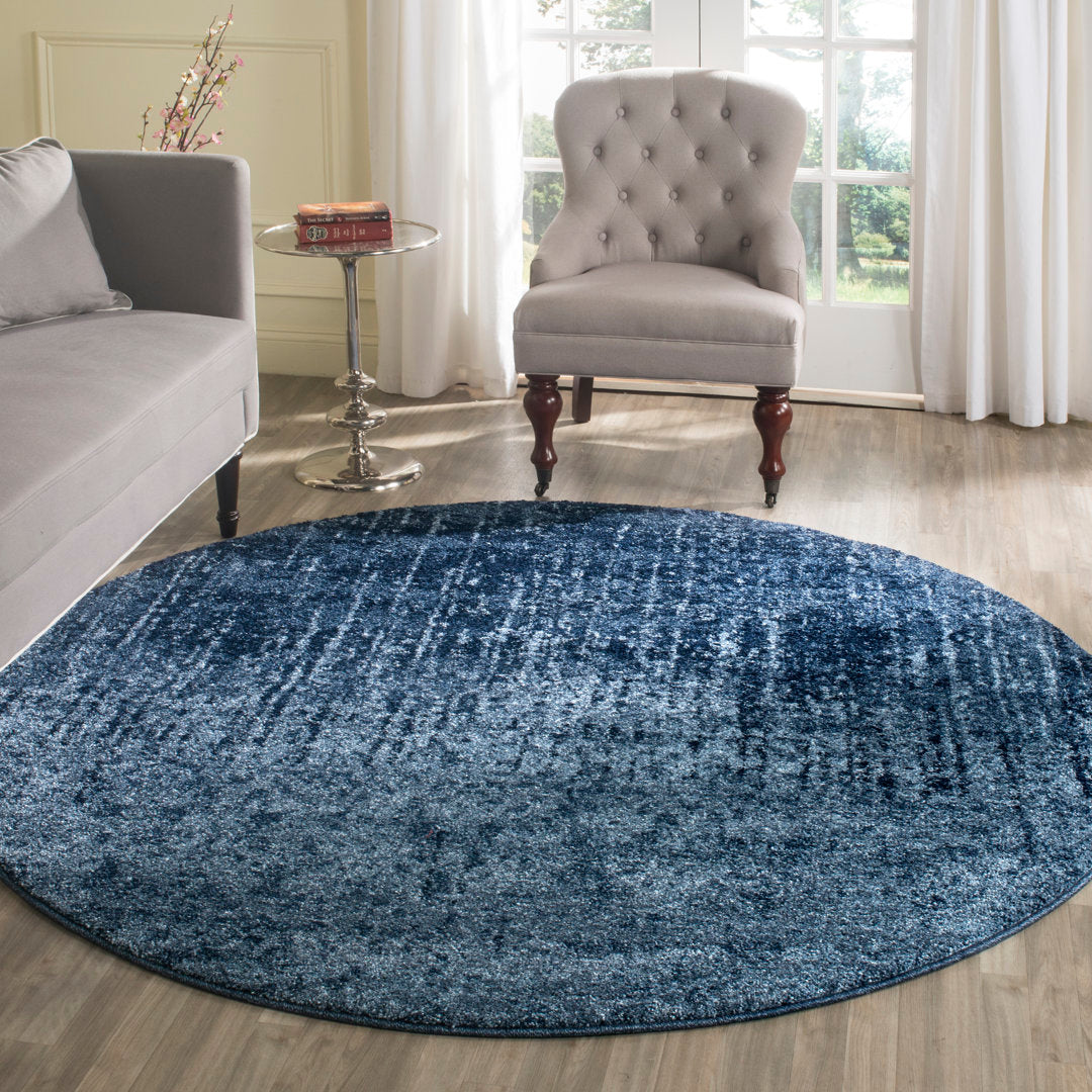 Socorro Retro Performance Ombre Rug Wrought Studio™ Rug Size: Round 10'
