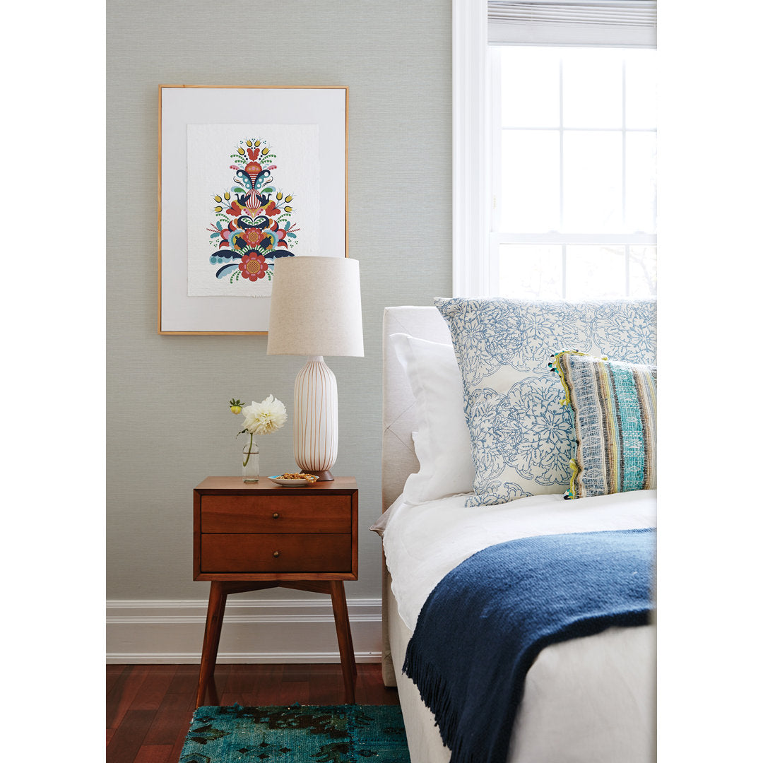 Agave 33' L x 20.5" W Wallpaper Roll Birch Lane™ Color: gray