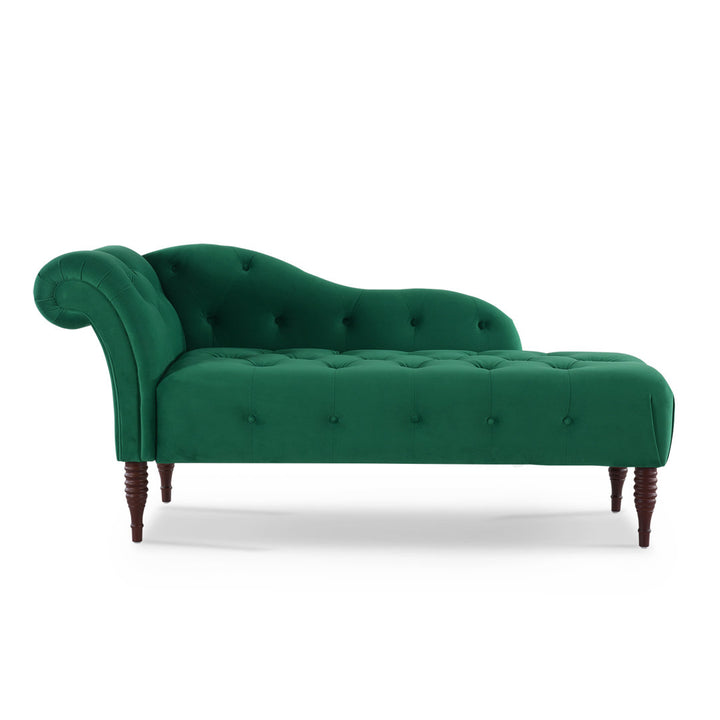 Kannon Tufted Right-Arm Chaise Lounge Willa Arlo™ Interiors Fabric: Velvet Ultramarine Green