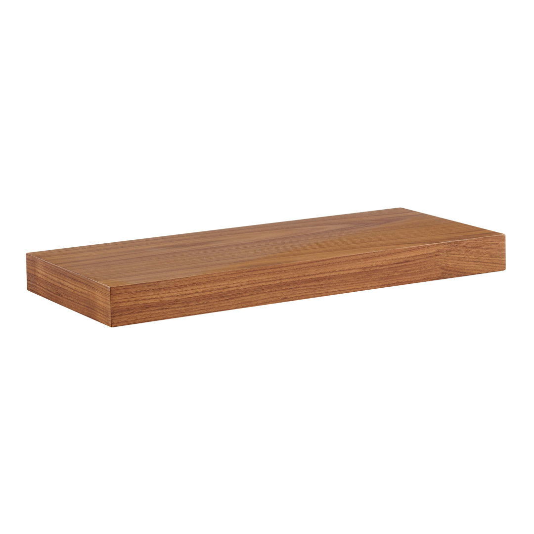 Sherice Floating Shelf AllModern Size: 1.97" H x 23.63" W x 10.24" D Finish: Walnut