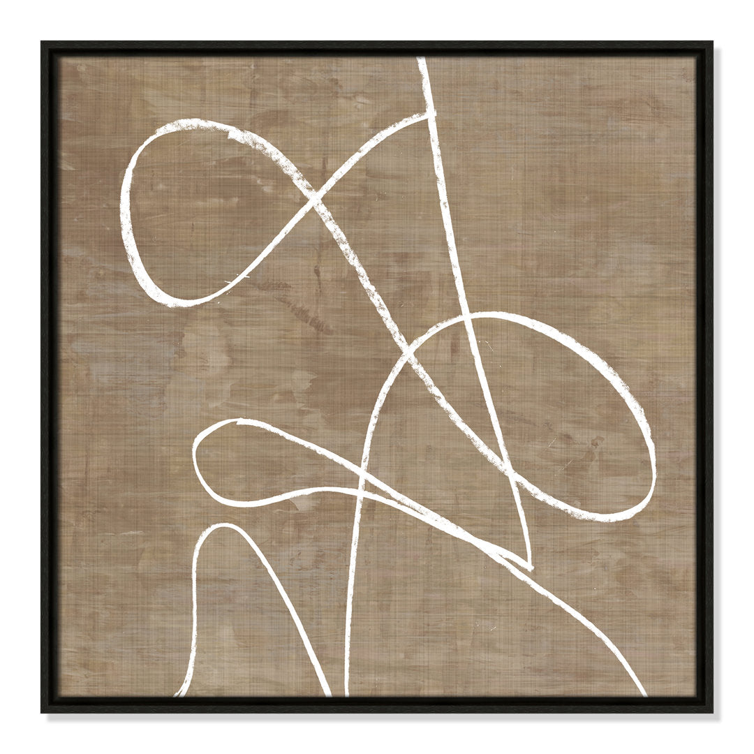 Swooping Lines - Floater Frame Painting on Canvas Joss & Main Size: 25.5" H x 25.5" W x 2" D Format: Espresso