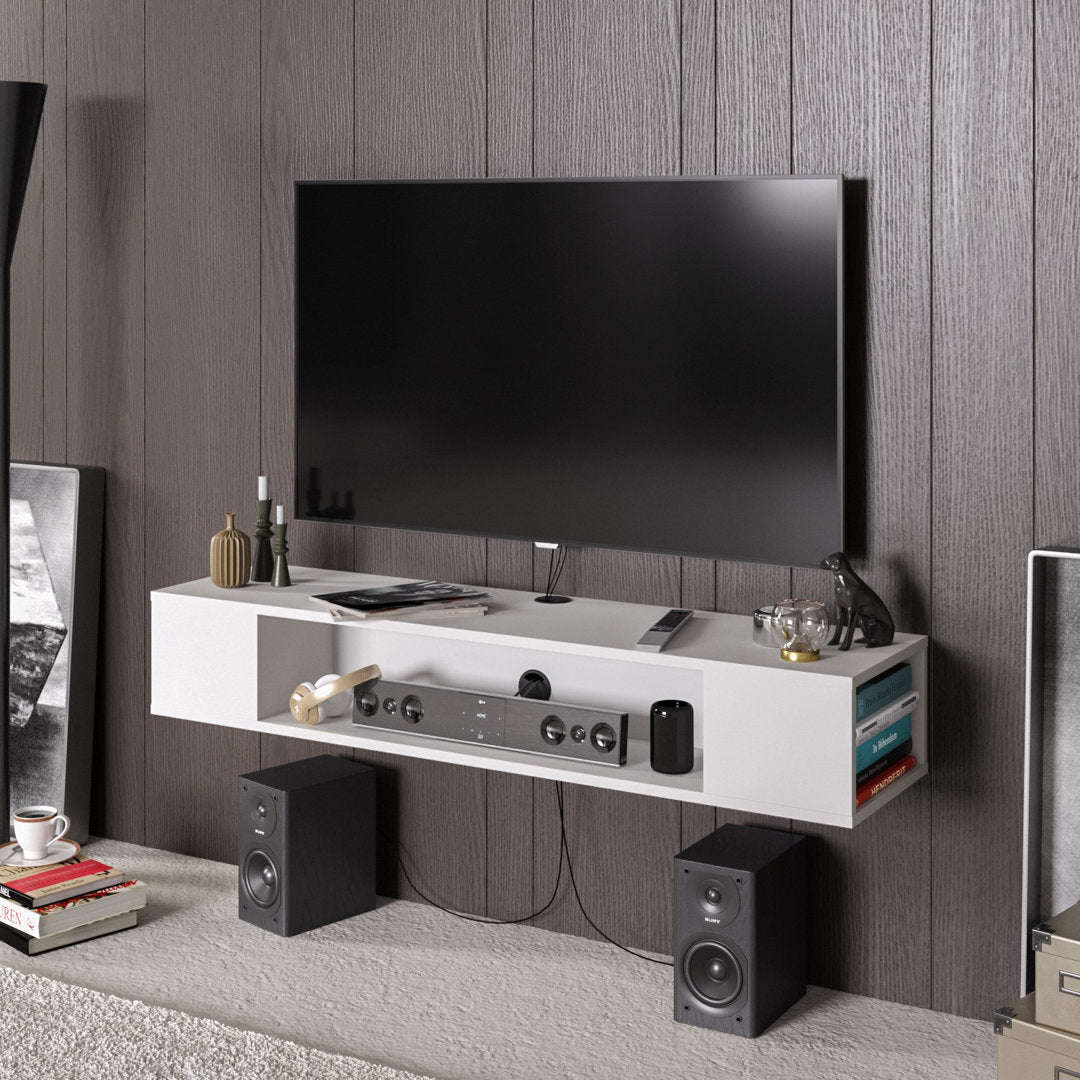 Abbie-Jane Floating TV Stand for TVs up to 70" Ebern Designs Color: White
