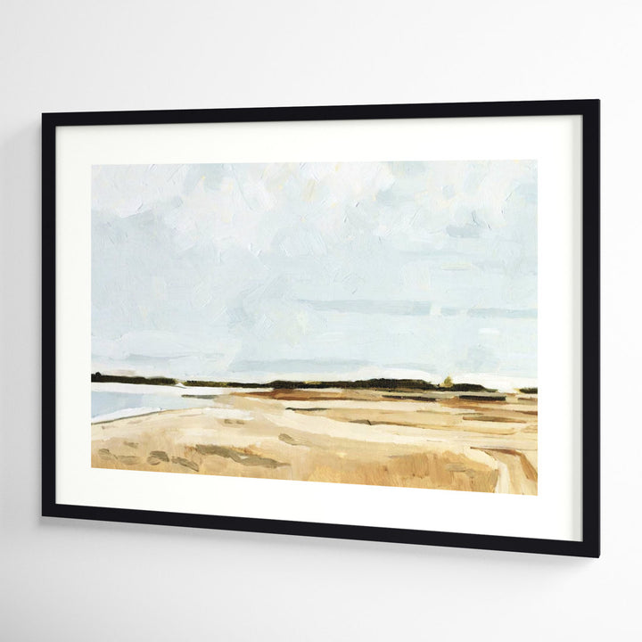 Quiet Coast I by Emma Caroline - Picture Frame Painting Print on Paper Joss & Main Size: 27" H x 37" W Format: Black Framed Paper