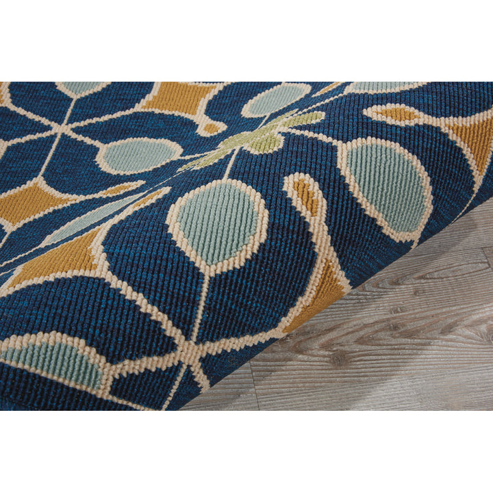 Palermo Geometric Navy/Blue/Gold Area Rug Sol 72 Outdoor™ Rug Size: Rectangle 6'7" x 9'6"