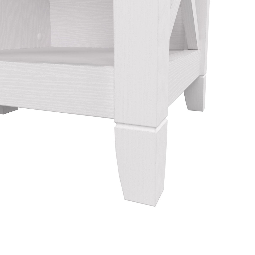 Huckins Hall Tree 32'' Wide with Bench and Shoe Storage Laurel Foundry Modern Farmhouse® Color: Pure White
