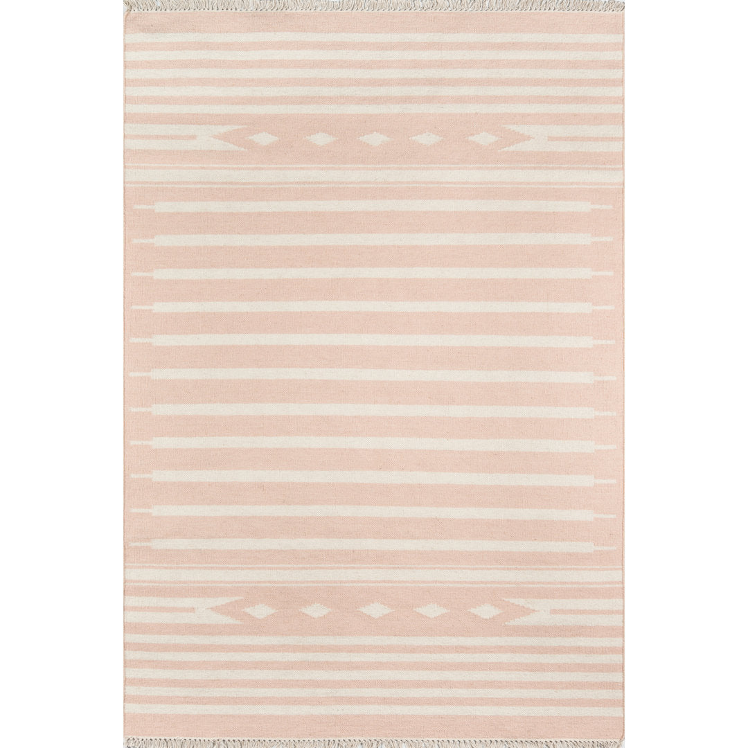 Attaway Handwoven Wool Pink Rug Highland Dunes Rug Size: Rectangle 7'6" X 9'6"