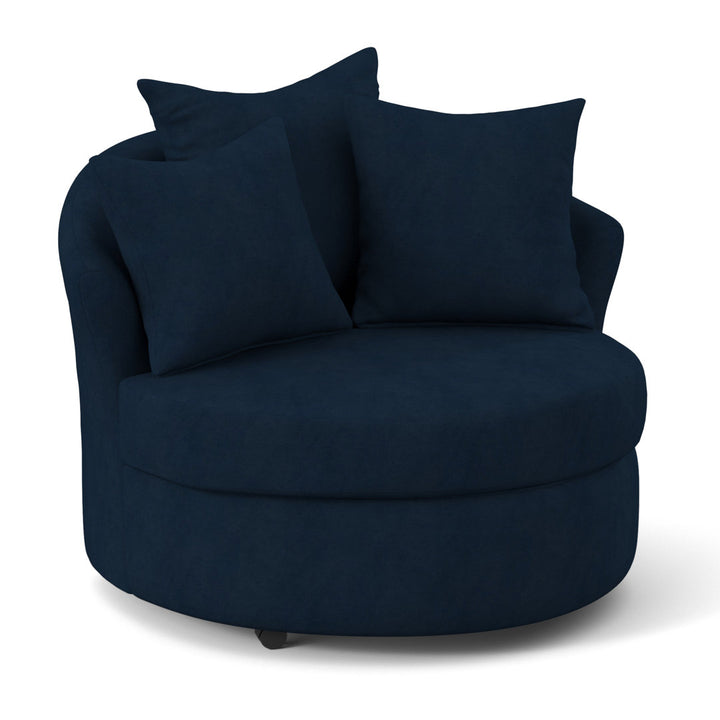 Alsup Barrel Chair Andover Mills™ Fabric: Bulldozer Sapphire