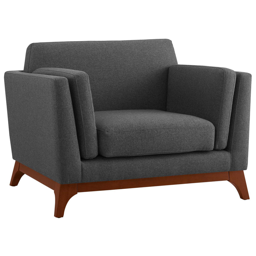 Bartouille Upholstered Fabric Armchair Union Rustic Fabric: Gray Polyester