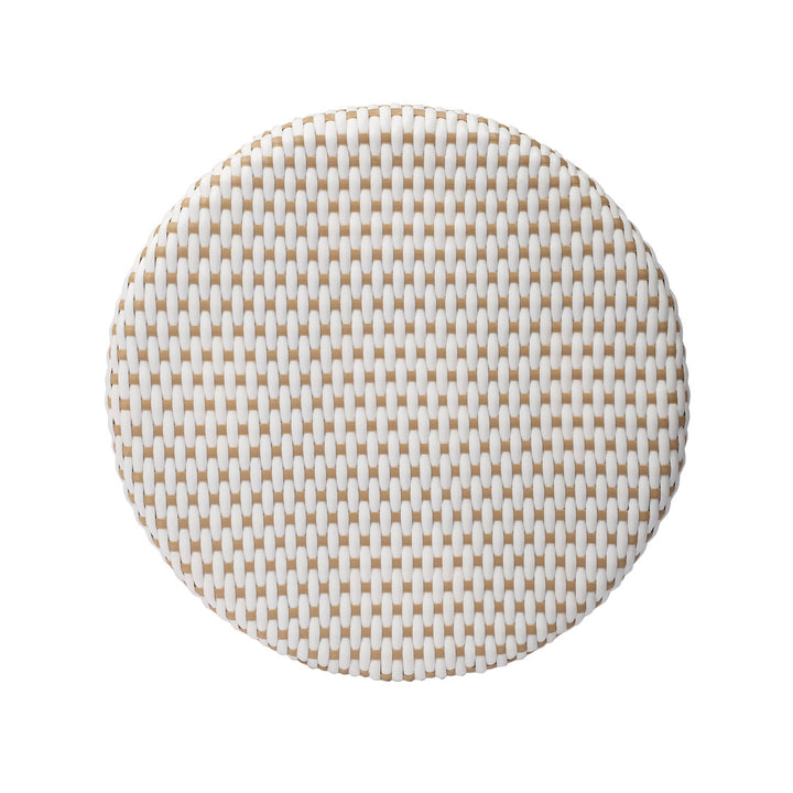 Alastair Bar & Counter Stool Birch Lane™ Color: White/Tan Dot/Natural Rattan Frame Seat Height: Counter Stool (24" Seat Height)
