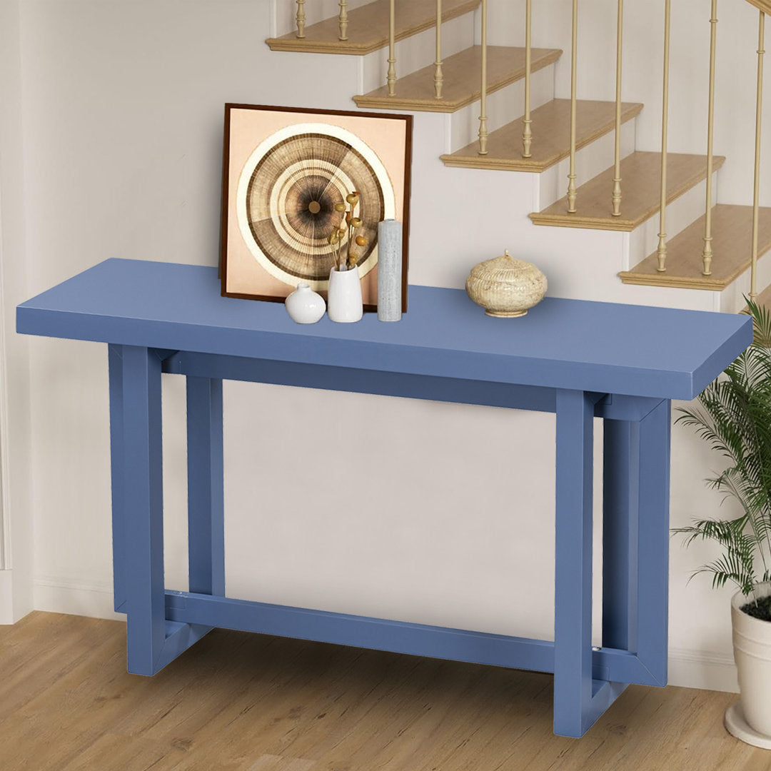 Thedrick 59" Extra Long Entryway Table Console Table 17 Stories Color: Blue