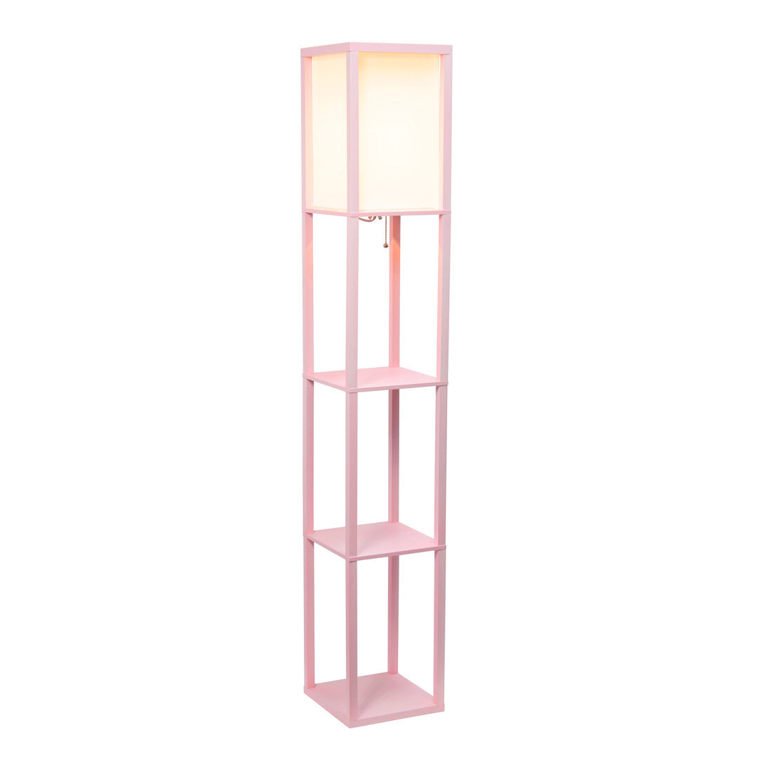 Abeyta 62.75" Column Floor Lamp Mercury Row® Teen Base Finish: Light Pink, Bulb Included: No