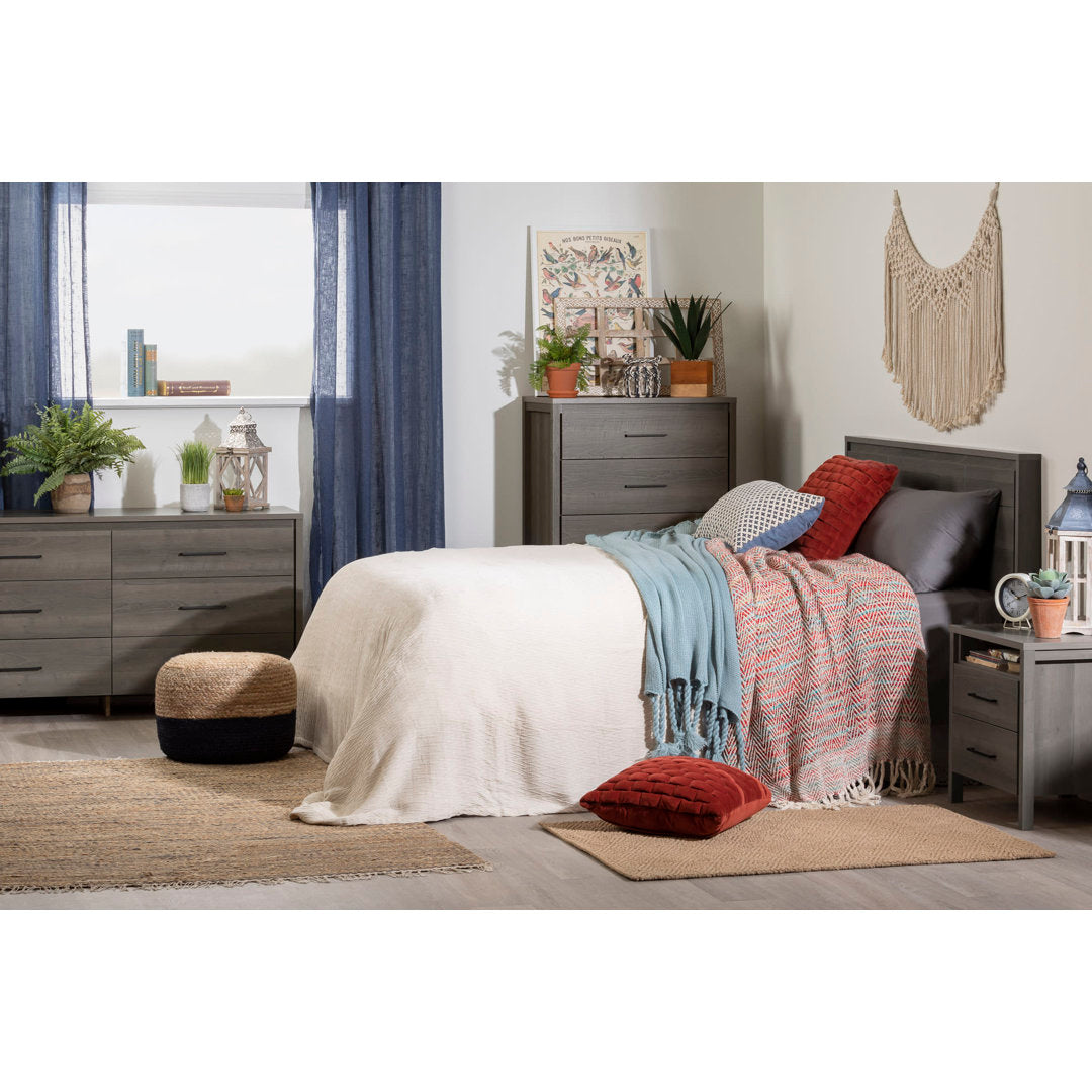 Gravity 2 - Drawer Nightstand South Shore Color: Gray Maple/Black
