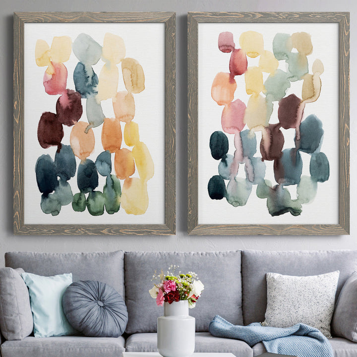 Desert Stones I - 2 Piece Picture Frame Painting Set on Canvas Wade Logan® Size: 43.5" H x 31.5" W x 1" D" Format: Gray Framed Canvas
