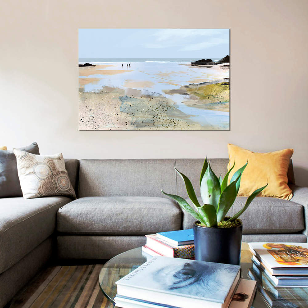 Sea View' Graphic Art Print East Urban Home Size: 40" H x 60" W x 1.5" D Format: Wrapped Canvas