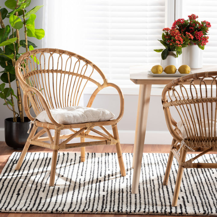 Benicia Modern Bohemian Rattan Dining Chair Wholesale Interiors