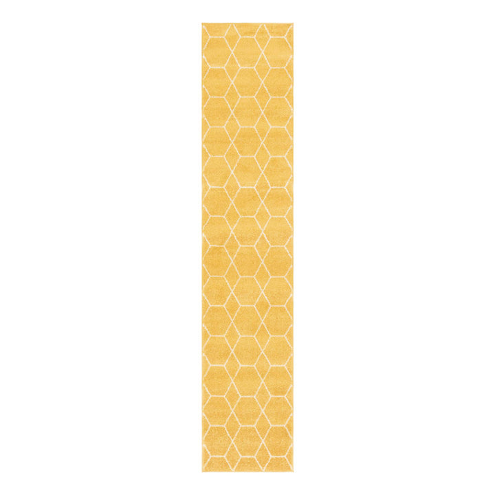 Debrodie Geometric Yellow Area Rug George Oliver Rug Size: Runner 2' x 6'1"